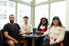 Weill Cornell IMSD students from left to right: Rafael Colon, Viktor Belay, Amanda Simon and Valerie Gallegos.